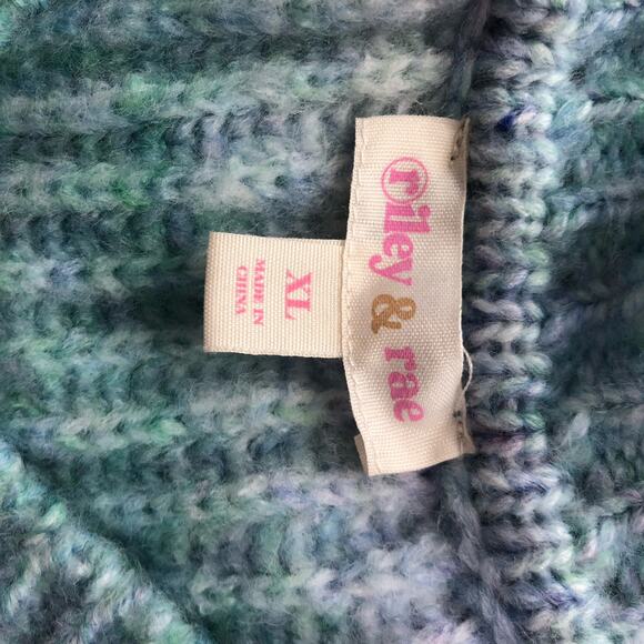 Riley & Rae Women's Tie-Dye V-Neck‎ Sweater Vest Knit Blue Size XL NWT - Picture 7 of 8